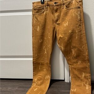 rag & bone Skinny Jeans in Distressed Mustard Brown